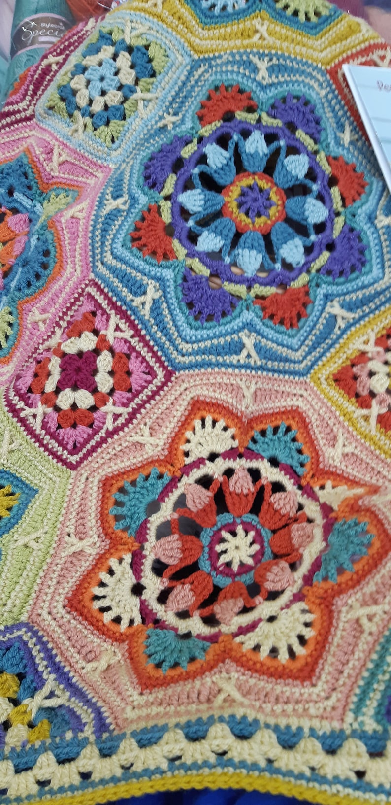 Persian Tiles Eastern Jewels Complete Crochet Blanket Kit Etsy Australia