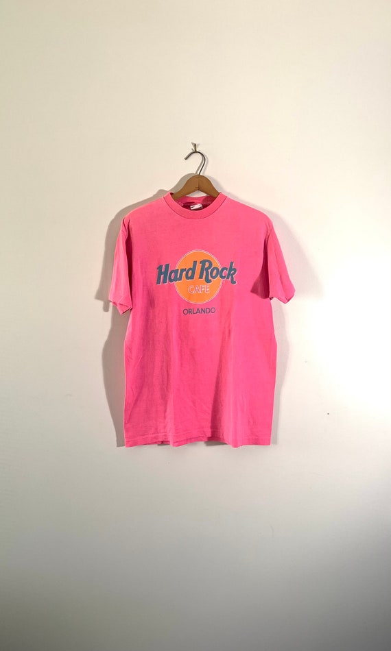 90s Pink Hard Rock Cafe Shirt - One Size / Hard Ro