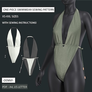 Sewing Women’s Pattern Swimsuit | One-piece swimwear | Instant download Digital PDF | Sewing Instructions