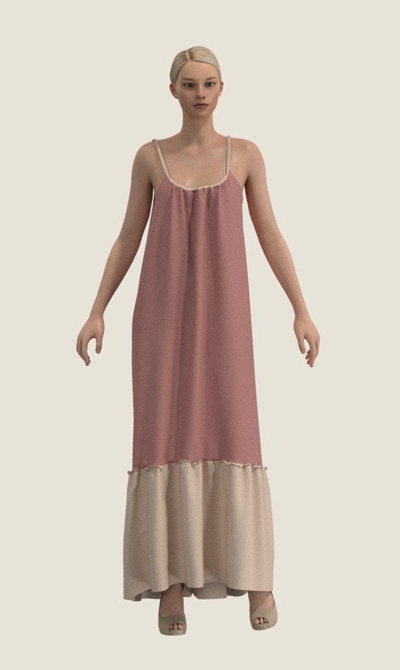 Sewing Pattern Long Summer DRESS Women's Sewing Digital Etsy