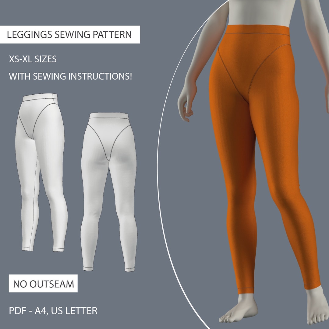 Sewing Pattern Bikini Leggings No Outseam Legging Pdf Digital Sewing  Pattern Instant Download Xs-xl Sizes US 2-14, EU 36-44 -  Canada