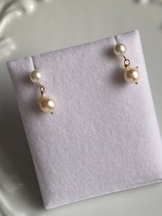 VINTAGE AAA 5.6mm Akoya pearl earrings 8.4mm Akoy… - image 10