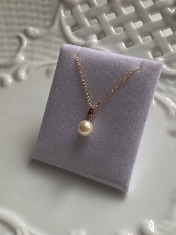 Japanese Akoya Pearl necklace pendant-6.6mm Pearl… - image 3