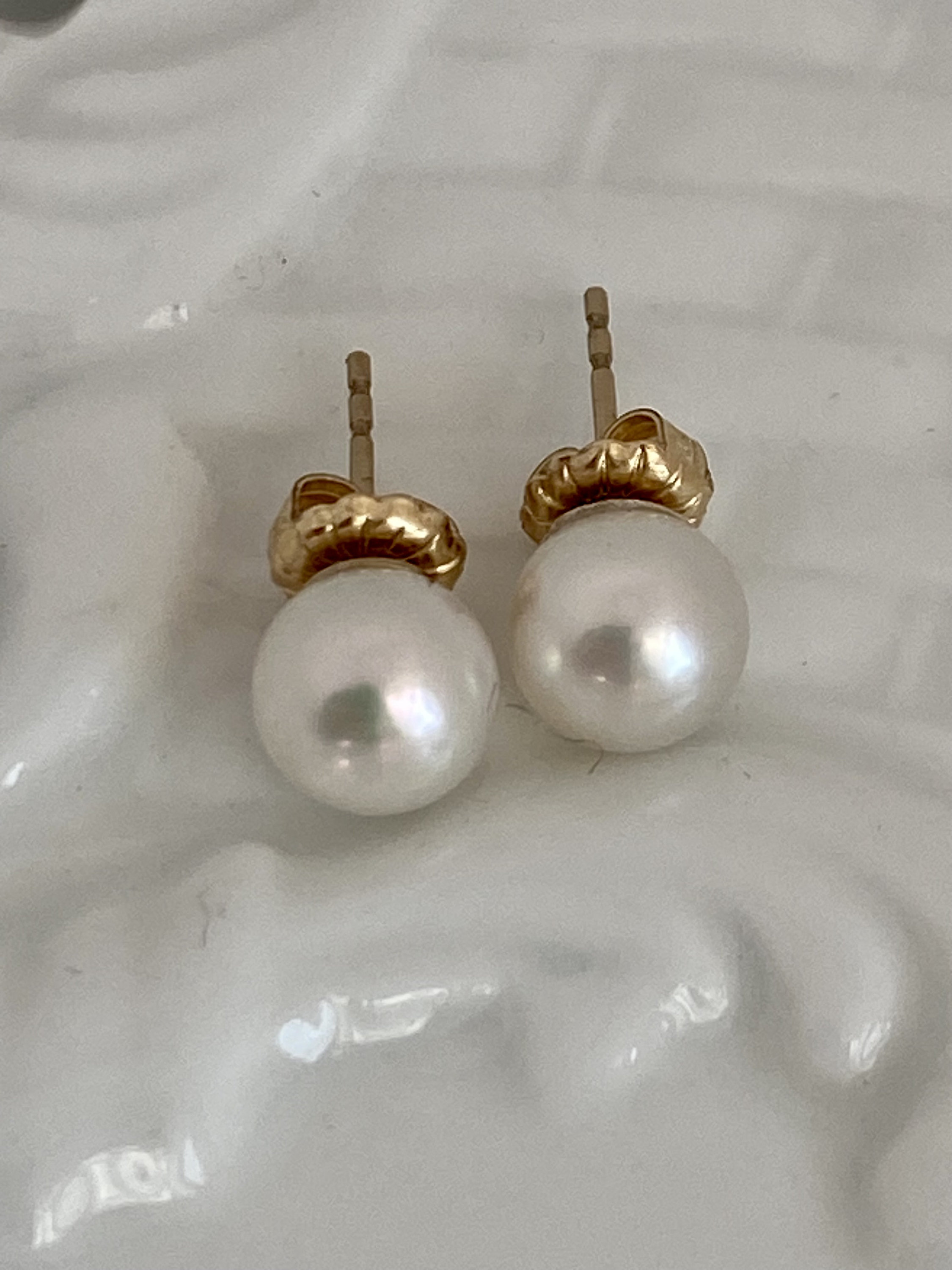 Richelieu Post Faux Pearl Earrings Mid-Century elegan… - Gem