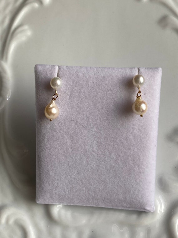 VINTAGE AAA 5.6mm Akoya pearl earrings 8.4mm Akoy… - image 6