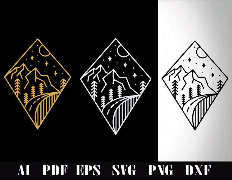 Free Free 298 Mountain Svg Outline SVG PNG EPS DXF File
