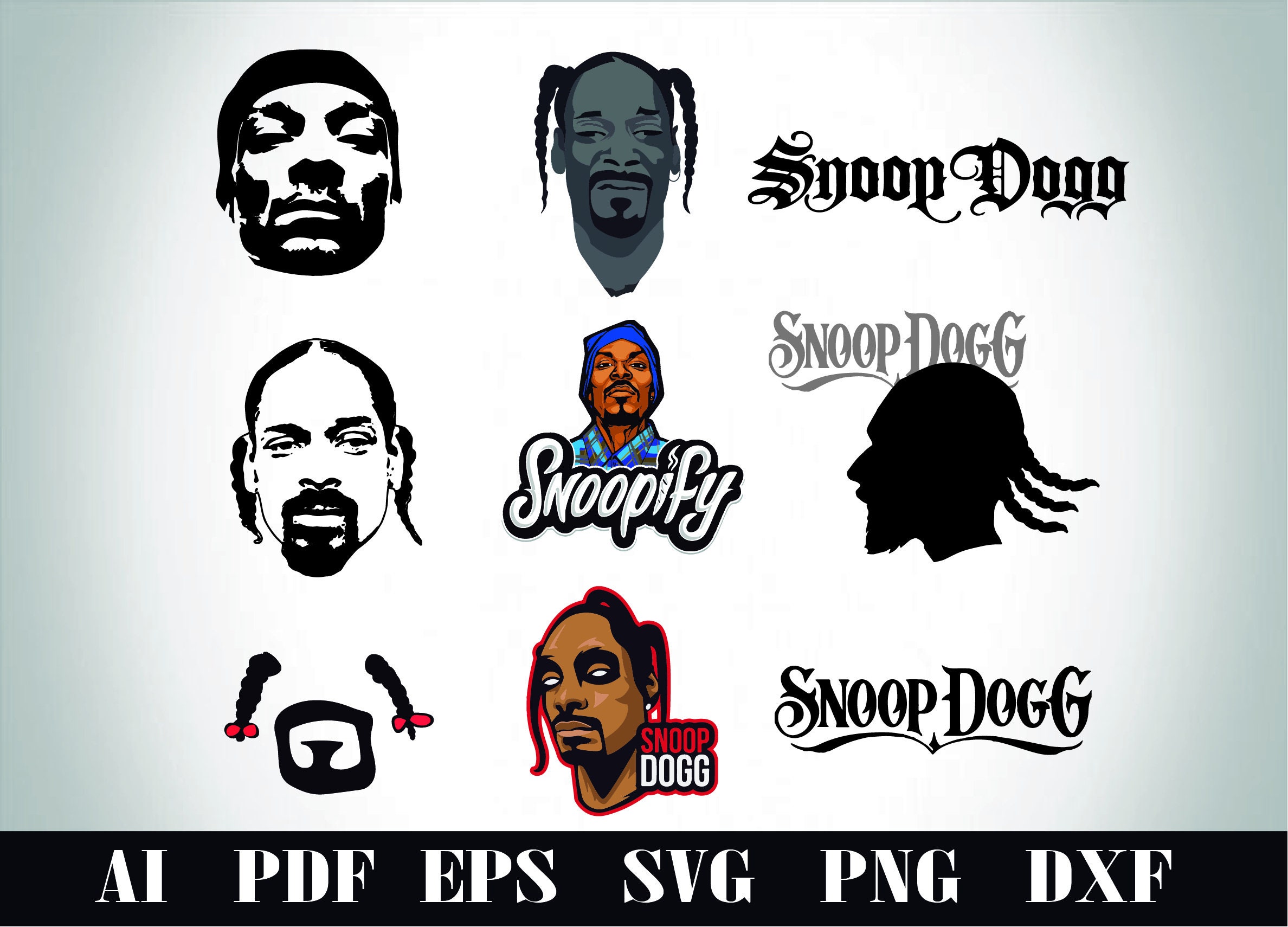Snoop Stencil/sticker/digital -