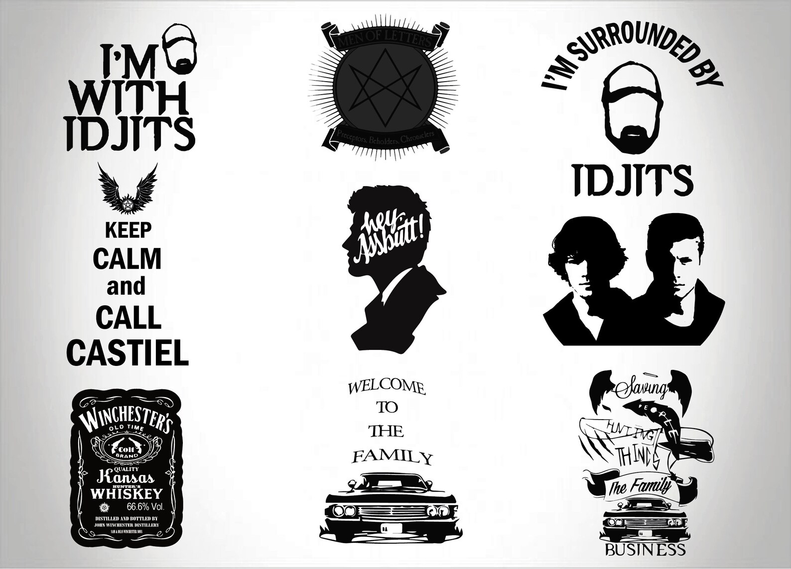 Supernatural Super Pack Ai Pdf Eps Svg Png Dxf | Etsy