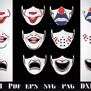 Halloween Face Mask Designs Horror Face Mask Halloween - Etsy