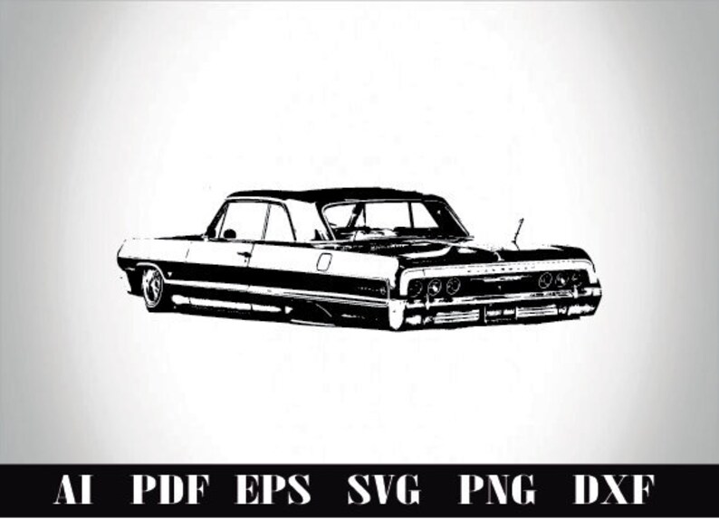 Chevrolet Impala 64 svg/Chevrolet Lowrider/Impala/Supernatural | Etsy