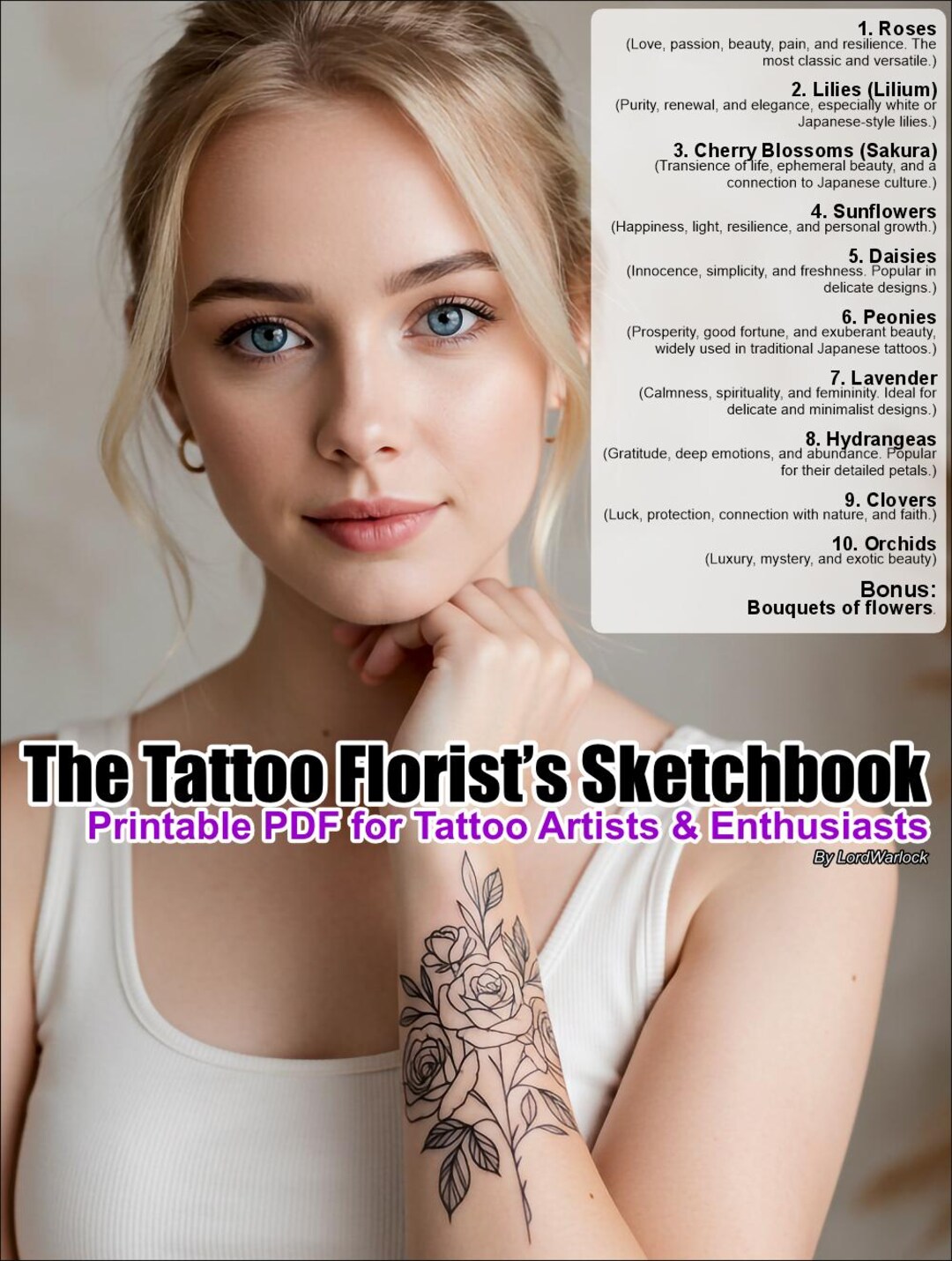 The Tattoo Florist’s Sketchbook - Printable PDF for Tattoo Artists ...