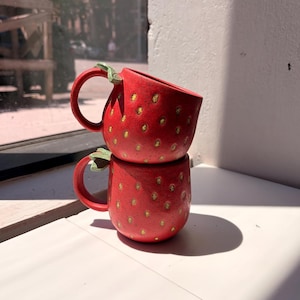 Handmade Strawberry Shaped Mug