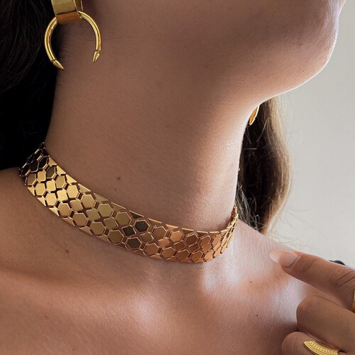 Thick Chain Link Choker Snake Choker 