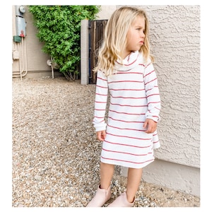 Waffle knit sweater dress- turtle neck dress- cowl neck- Christmas dress- kid style- toddler style- waffle knit outfit- winter outfit-