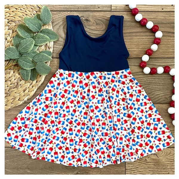 Twirl dress | Summer dress | girls dress | Spin dress | Twirling  | mom and me | Fourth of July | patriotic | red white and blue