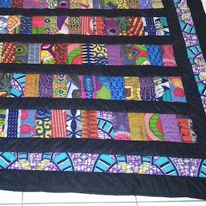 Afrikanischer Wax Print und Batik Quilt &#39;Animal Magic&#39;