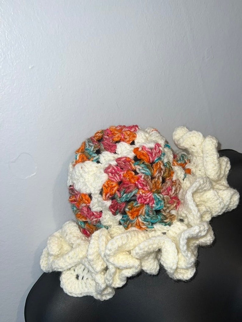 Crochet Ruffled Bucket Hat Crochet Bucket Hat Ruffle Etsy