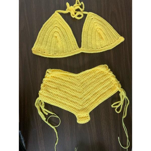 Women’s Crochet Two Piece Bathing Suit, Crochet Two Piecr Bikini, Crochet Swimsut, Crochet Bikini, Crochet Beach Wear