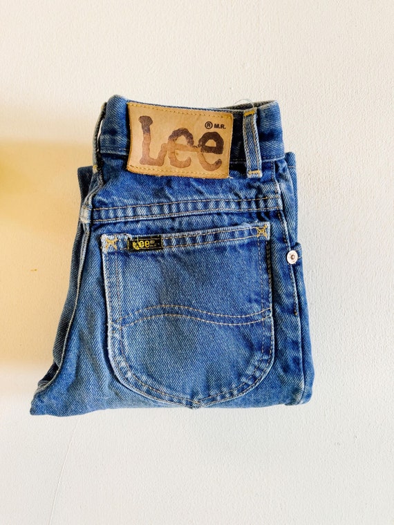 KIDS Vntg LEE Blue Jeans - 10 Slim - 22" Waist 70… - image 2