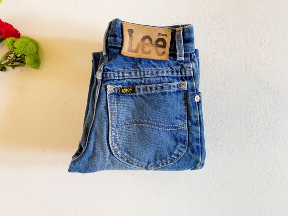 KIDS Vntg LEE Blue Jeans - 10 Slim - 22" Waist 70… - image 1