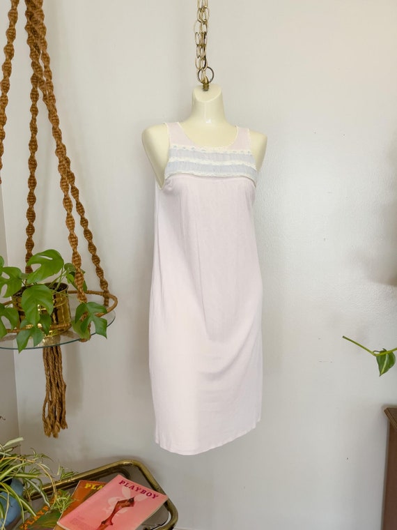 70s Vintage Two (2) Piece Nightgown Set Light Pur… - image 2