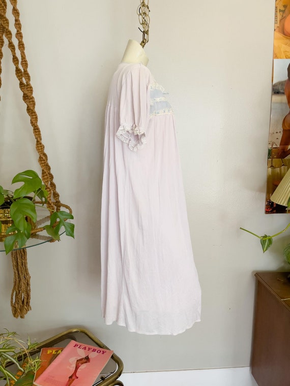 70s Vintage Two (2) Piece Nightgown Set Light Pur… - image 9