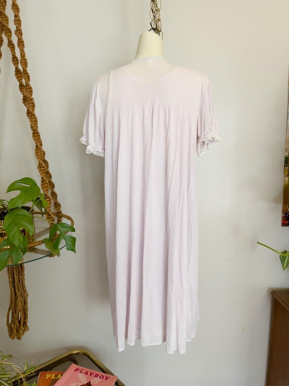 70s Vintage Two (2) Piece Nightgown Set Light Pur… - image 10