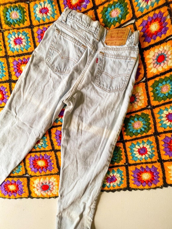 Levi Jeans Light Wash Bleached 80s 90s Vintage 51… - image 4