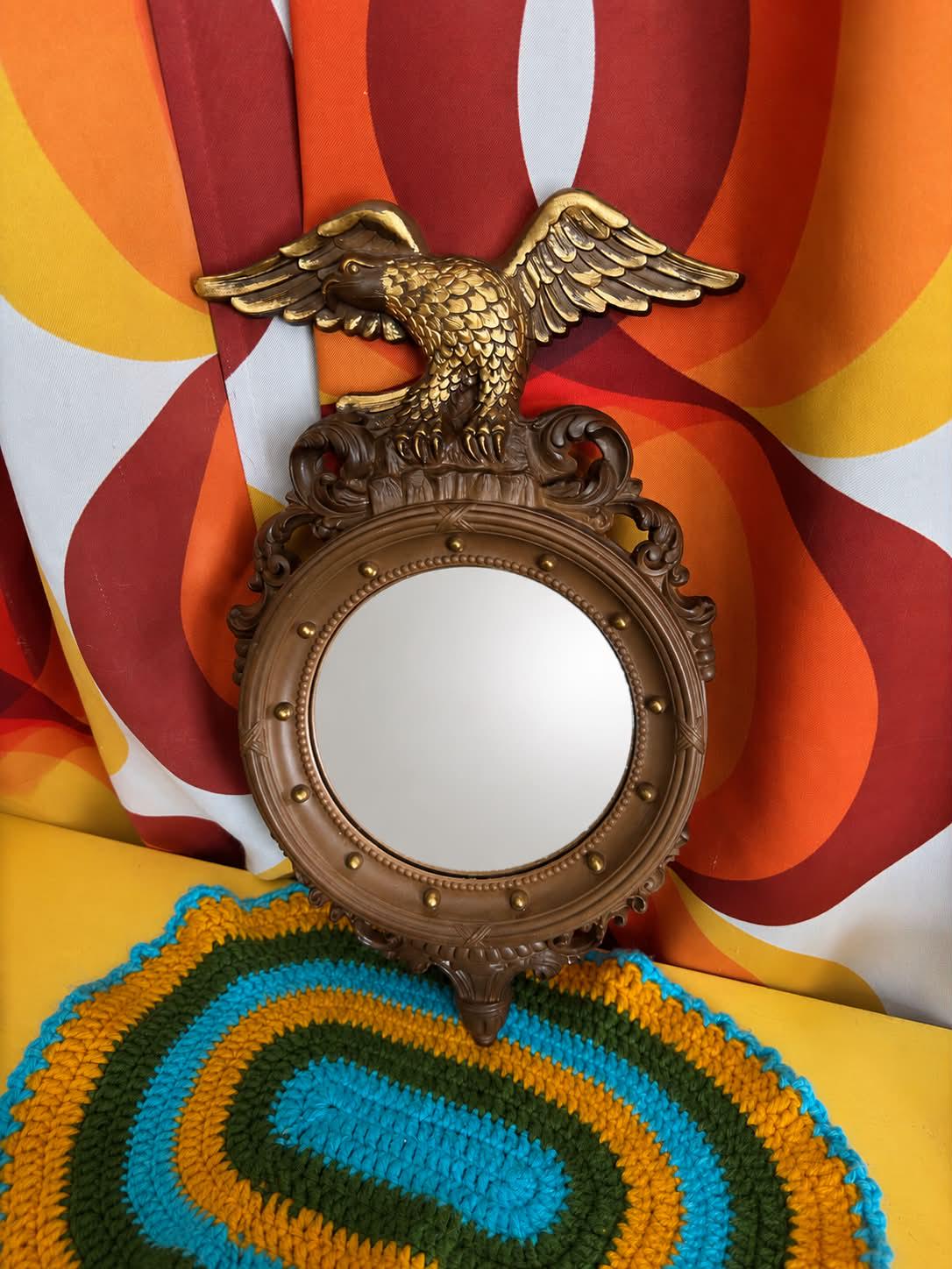 アンティーク オニキス 鏡  D Round Antique Convex Mirror - Etsy
