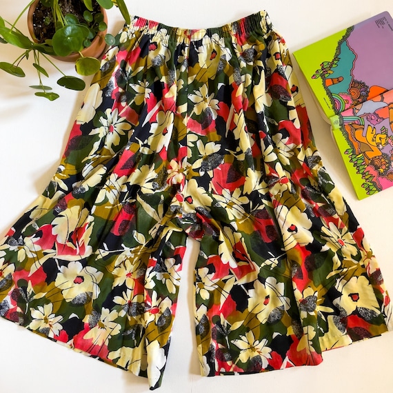 80s 90s Binder Sportswear Floral Patterned Pants/… - image 1