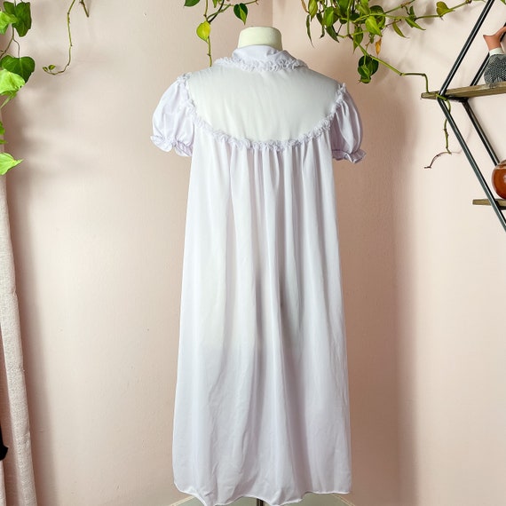 60s 70s Light Lilac Purple Nightgown Womens Mediu… - image 3