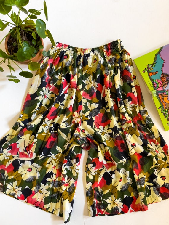 80s 90s Binder Sportswear Floral Patterned Pants/… - image 5