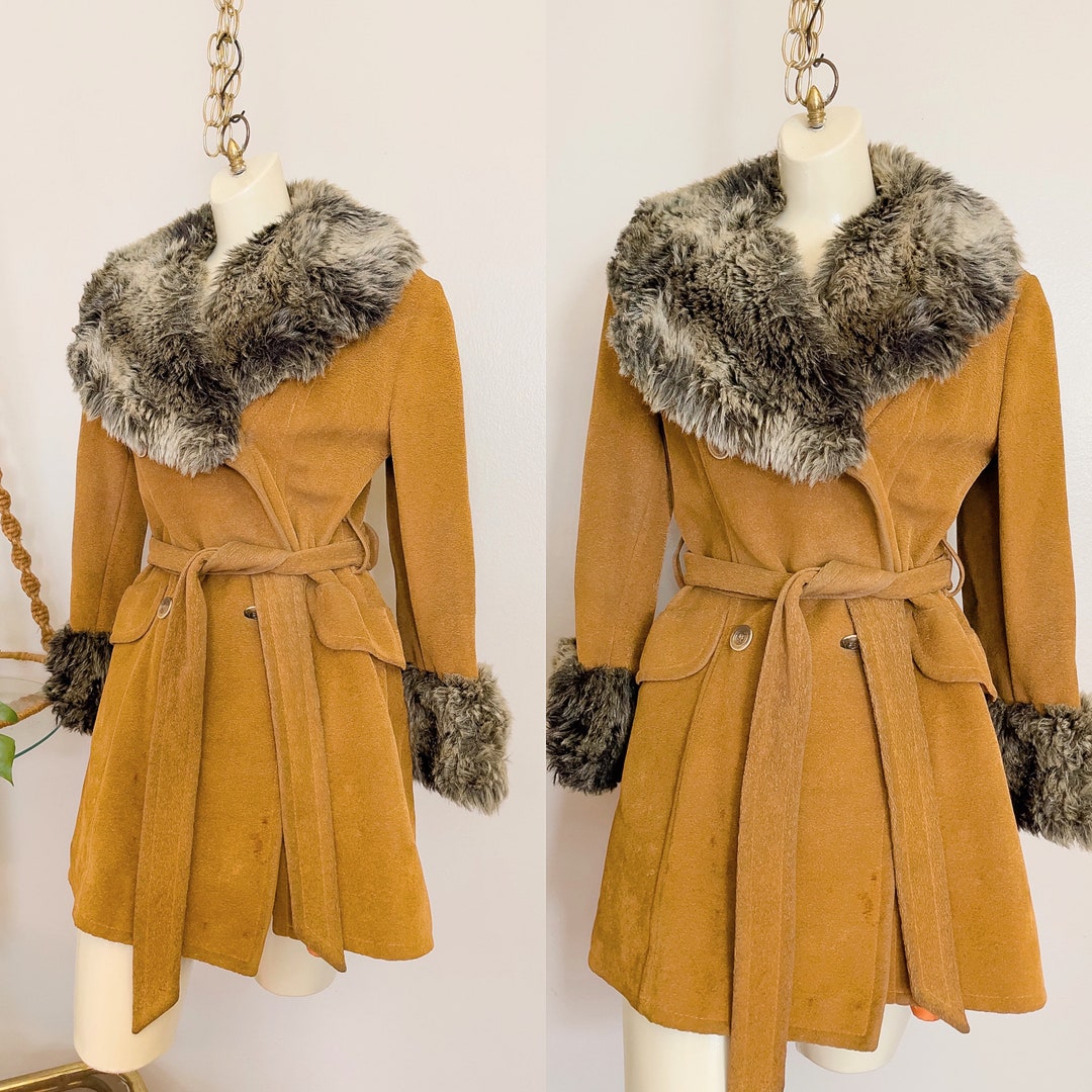 Vntg Juli De Roma 60s 70s Brown Fur Coat - Etsy
