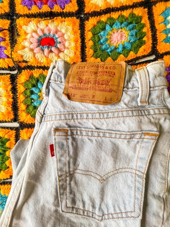 Levi Jeans Light Wash Bleached 80s 90s Vintage 51… - image 5