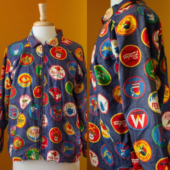 Vintage 1970’s Baseball Memorabilia Jacket, 1960’… - image 1