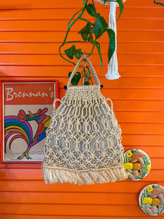 Wicker Weaved Boho Purse Bag Fringe