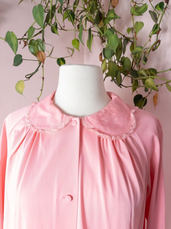 60s 70s Shadowline Light Pink Gown Ruffles & Pock… - image 3