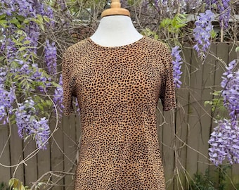 Vintage 80s 90s Leopard Print Knit Shirt/ XXL/ 1980s/ 1990s - Etsy