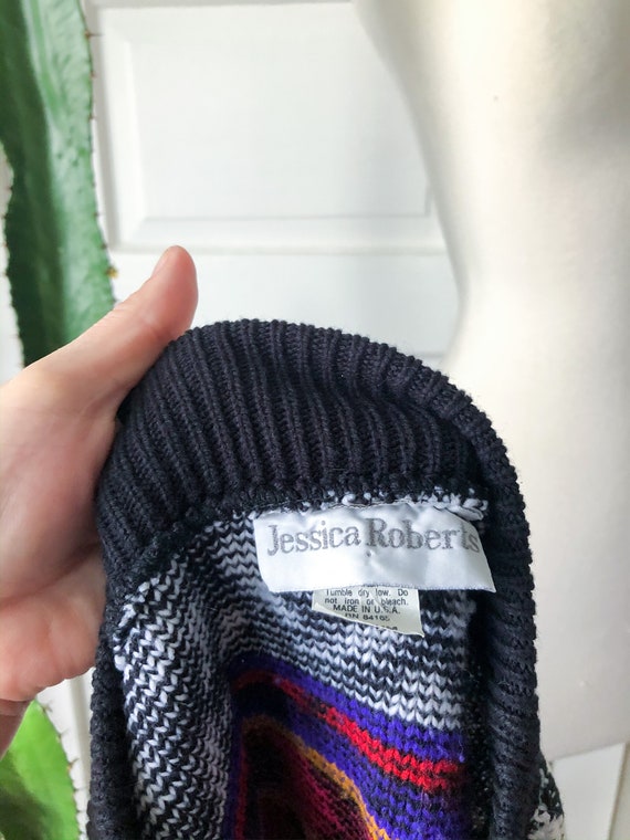 Vintage Jessica Roberts Acrylic Sweater: Multicol… - image 8