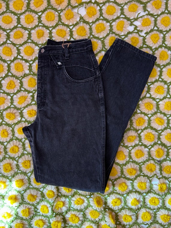 ROPER Black Jeans Embellishments 36" Waist Vintage