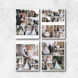 8x10 Wedding Collage Template Photo Collage Template Photoshop Template for Photographers