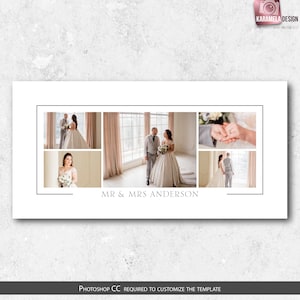 20x10 Wedding Photo Collage Template Photoshop Template for Photographers