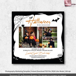 Halloween Mini Sessions Template Photography Marketing Template Halloween Minis