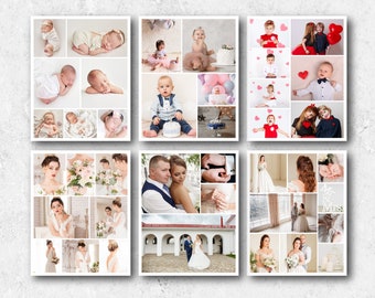 16x20 Photo Collage Templates Photoshop Templates for Photographers Blog Board