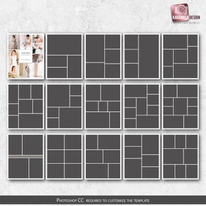 8x10 Photo Collage Templates: Photoshop Bundle (Digital Download)