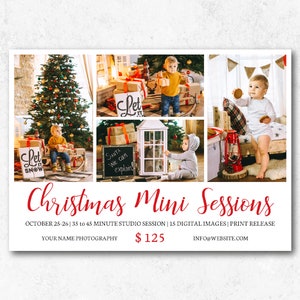 Christmas Minis Template, Christmas Mini Sessions Template, Winter Mini Session, Marketing Board, Holiday Minis, Template for Photographers
