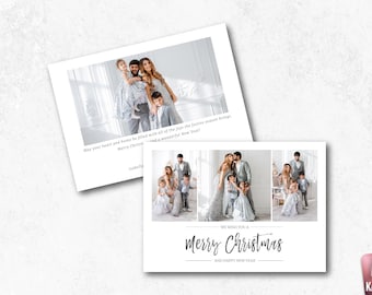 Merry Christmas Photo Card Template Photoshop Template Christmas Card Template Photography Template