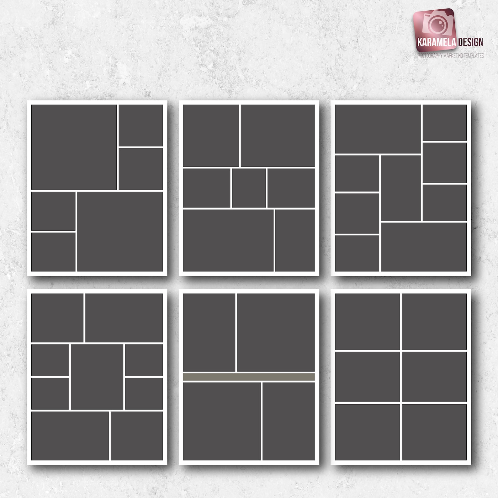 8x10 Photo Collage Templates Digital Collages Photo Templates | Etsy