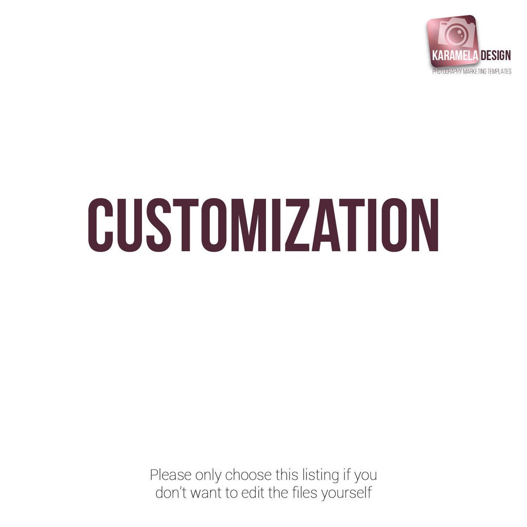 Customize My Template - Etsy
