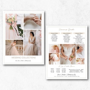 Wedding Collections Template Photographer Pricing Guide Price List Template Wedding Photography Packages Pricing Template